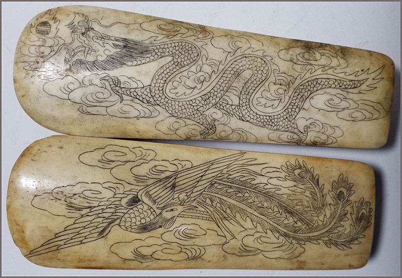 (คู่)โลงจิ๋ว กิมปั่ง หีบมงคล ลายหงส์และมังกร