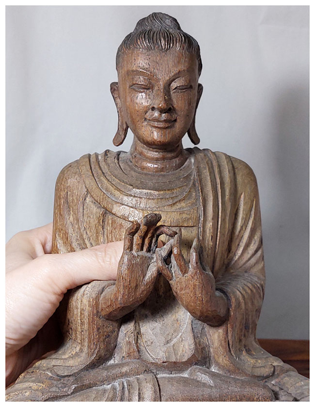 พระไม้เก่าปางปฐมเทศนา งานเก่า-BPT2657-