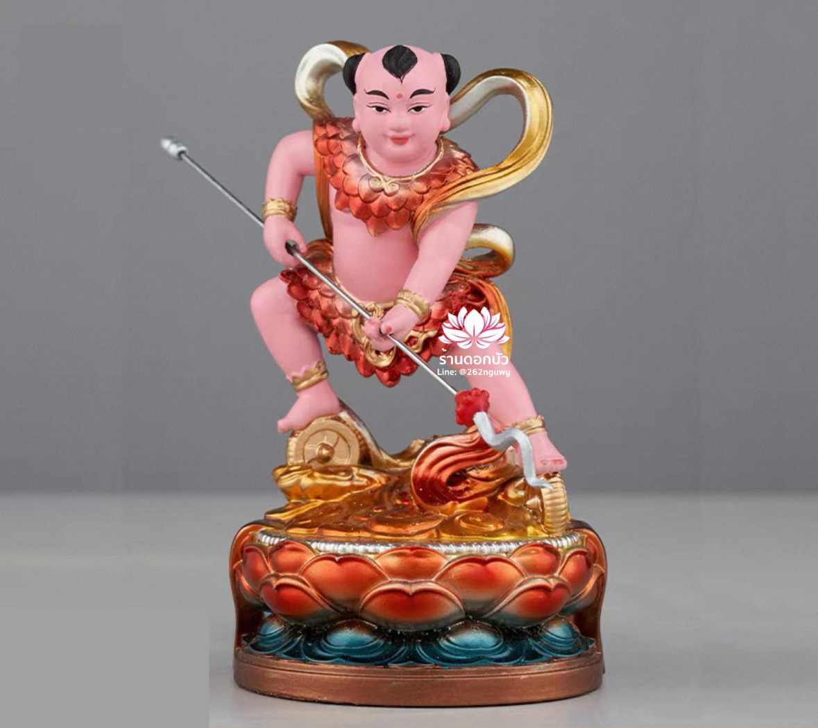 องค์พระขนาดเล็ก สำหรับบูชาหรือวางหน้ารถ งานเรซิ่น ขนาด 4 นิ้ว เช่าบูชา Line: @262nguwy