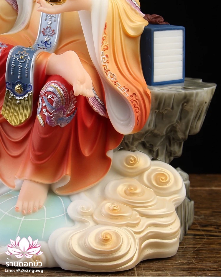 ตี่บ้อเนี่ยเนี้ย ตี่บ้อเหนียวเหนียว พระแม่ธรณีจีน ปางประทับนั่งบัลลังก์ งานหินอ่อนคุณภาพสูง ขนาด 12/16/19/26 นิ้ว