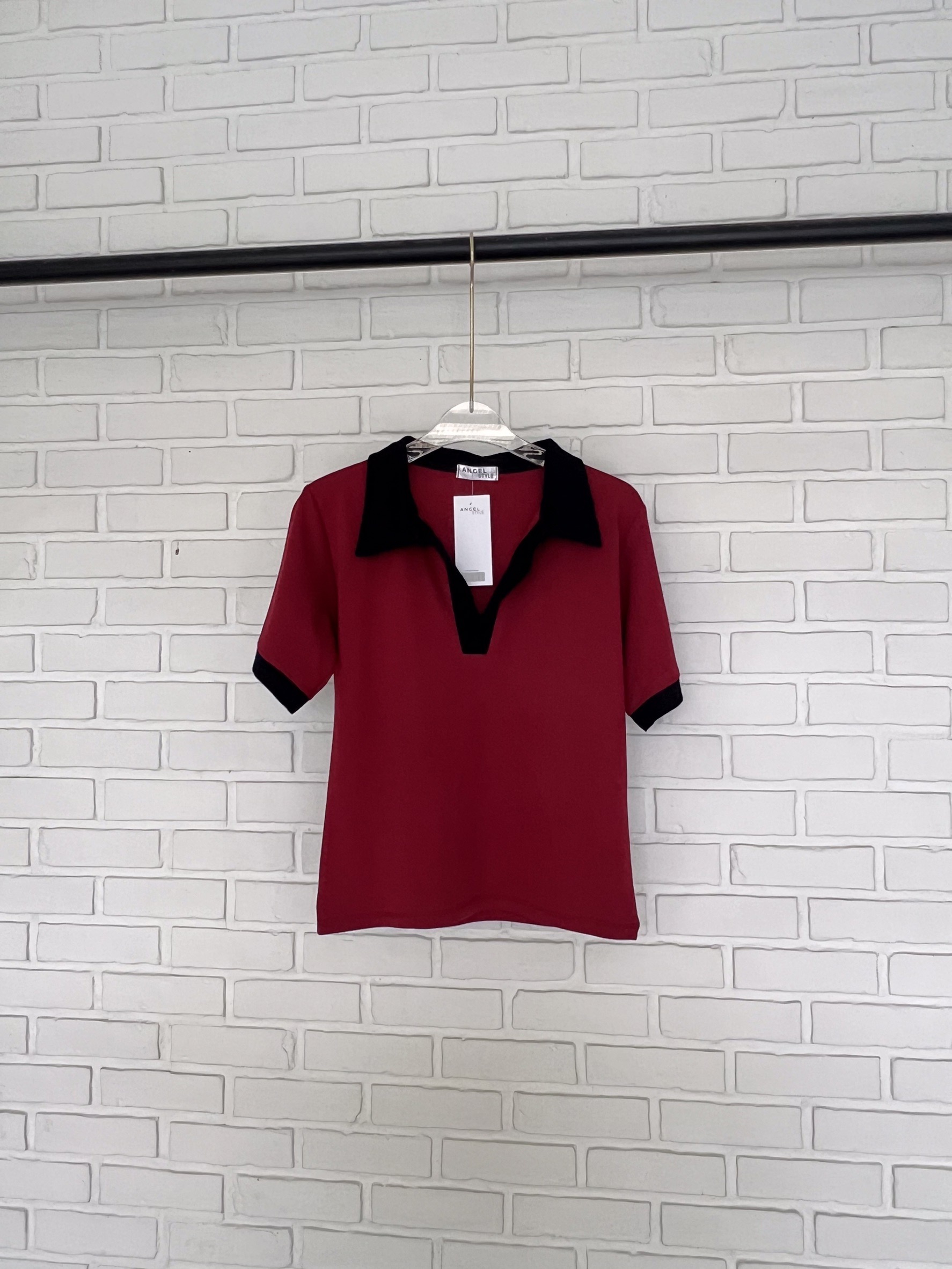 คอปกแขนสั้นทูโทน