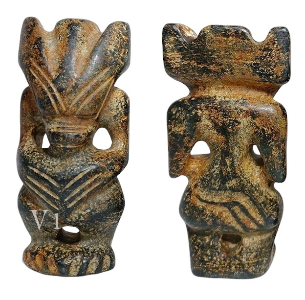 รูปปั้นหิน เทวรูปหิน หินรูปเอเลี่ยนต่างๆ (หินแม่เหล็กดูดติด)