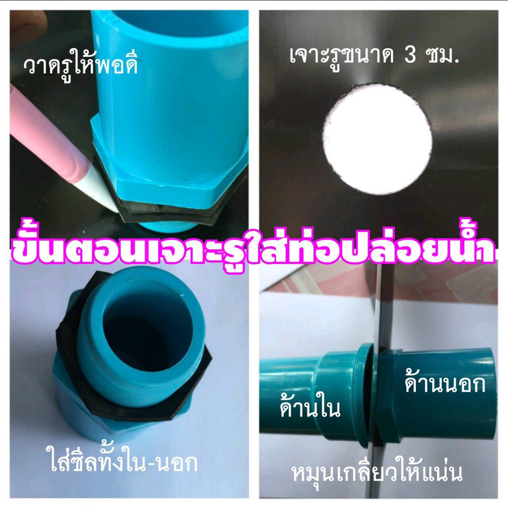 บ่อเลี้ยงปลา(ไม่รวมโครง) ลึก 45เซ็น รุ่นบ่อผ้ายาง PE 0.30มิล กัน UV สีดำ [รุ่นกว้าง 1 ม.] +แถมท่อถ่ายน้ำฟรี!