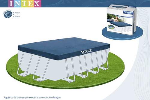Intex 28037 ผ้าคลุมสระสี่เหลี่ยมปริซึ่มเฟรม ขนาด 4x2 เมตร
