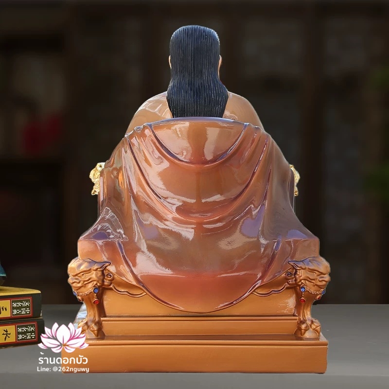 เฮี่ยนเที้ยนซ่งเต่ ตั่วเหล่าเอี๊ย หรือเจ้าพ่อเสือ ปางประทับนั่งบัลลังก์มังกร ขนาด 12/16/19 นิ้ว