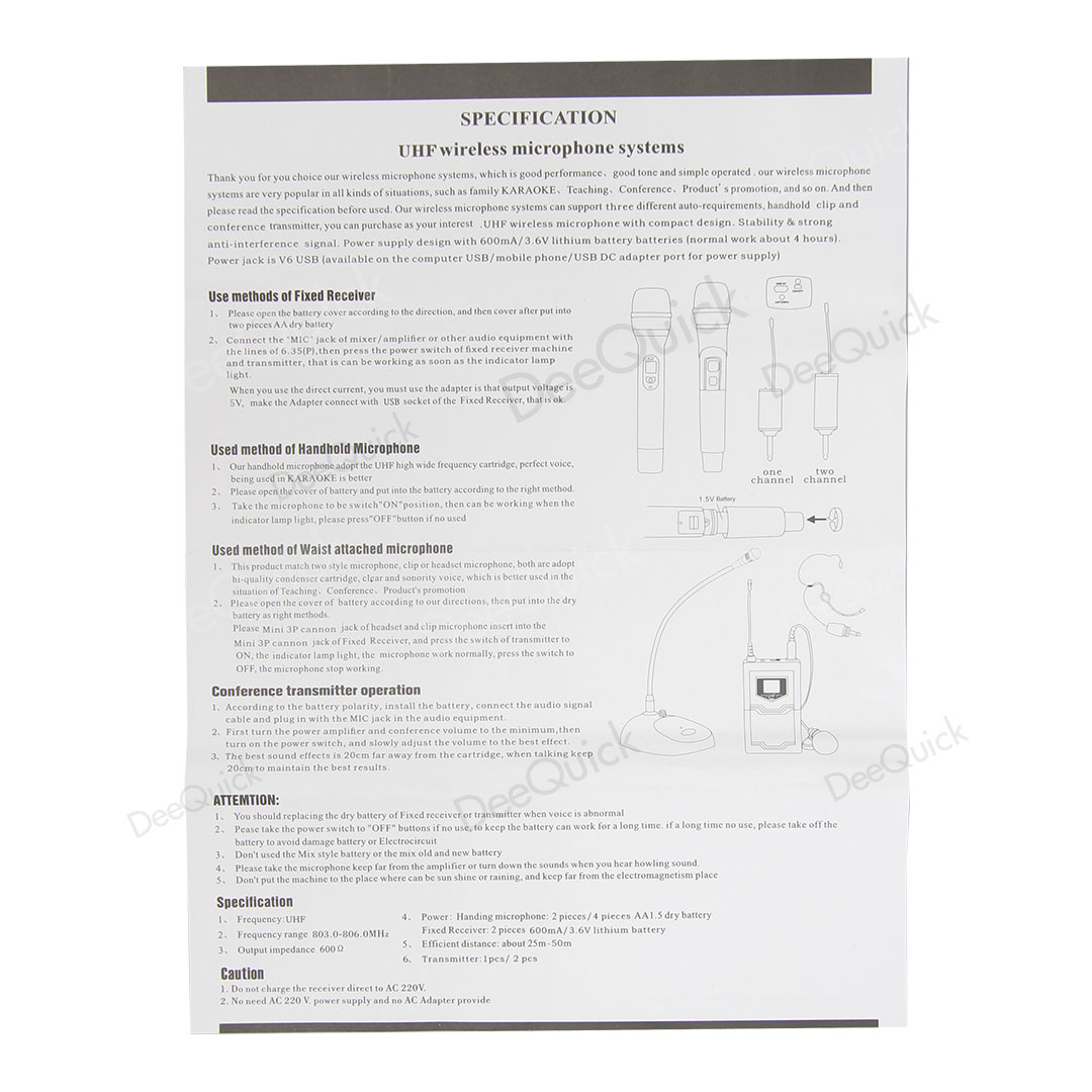 SOUNDMILAN WIRELESS Microphone ไมโครโฟนไร้สาย M-602 ไมค์ลอยเดี่ยวแบบมือถือ