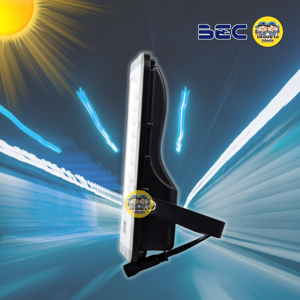 BEC ฟลัดไลท์ LED โซล่าเซลล์ รุ่น APOLLO 100w 200w 300w 400w 500w แสงขาว กันน้ำ IP65 โคมไฟ สปอร์ตไลท์