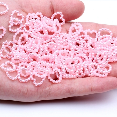 SKU-00917 มุกร้อยหัวใจโทนสีเดียว (25 อัน)