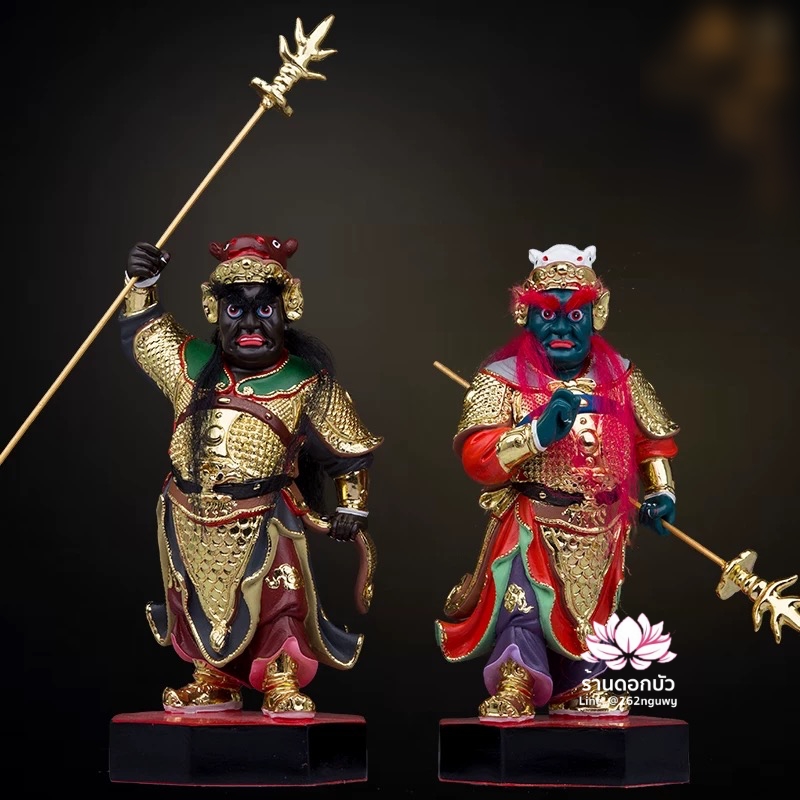 ยมบาลหัววัวหัวม้า ยมทูตหัววัวหน้าม้า งานเรซิ่นคุณภาพสูง ขนาด 6/8/12/16 นิ้ว