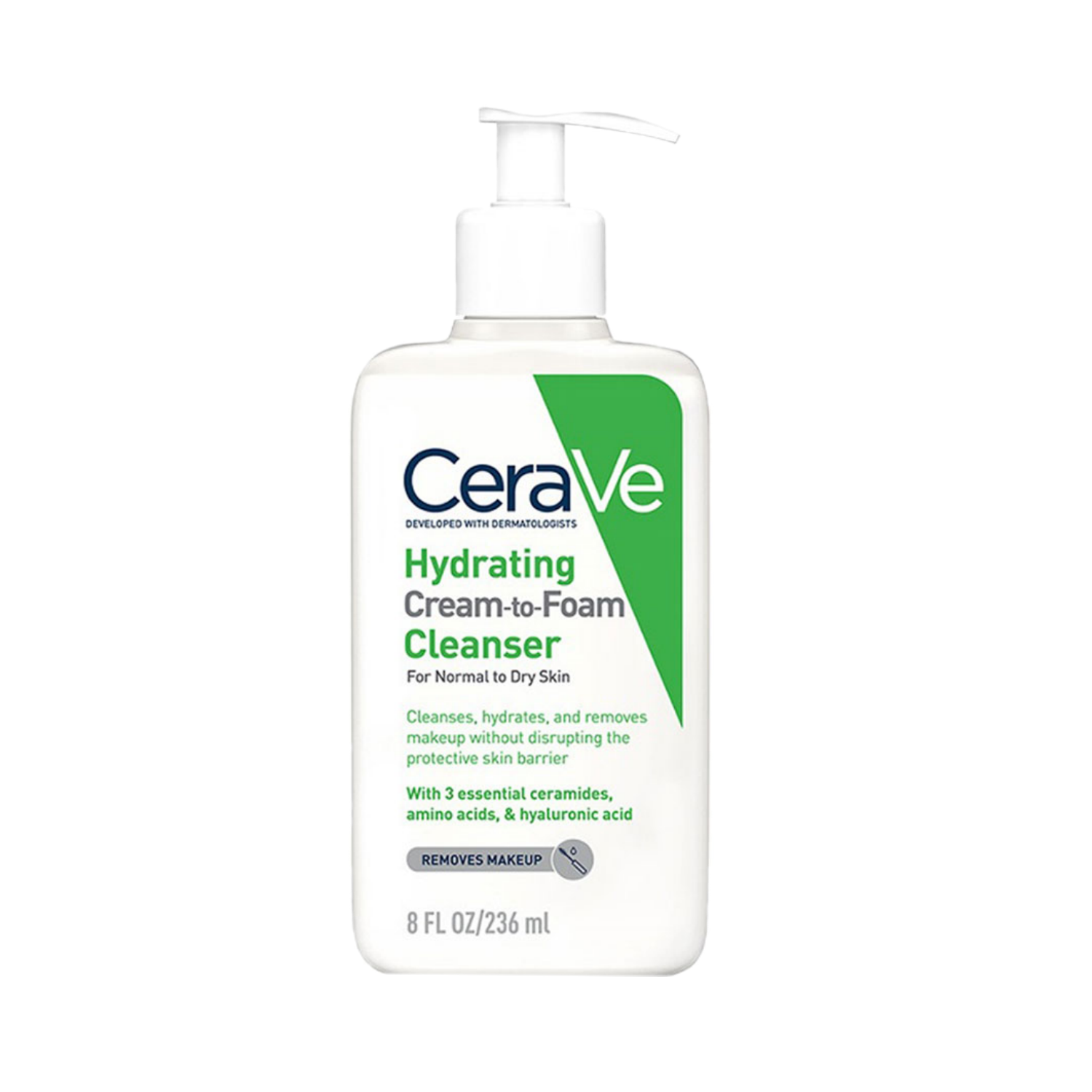 Cerave Hydrating cream-to-foam cleanser 236 ml.