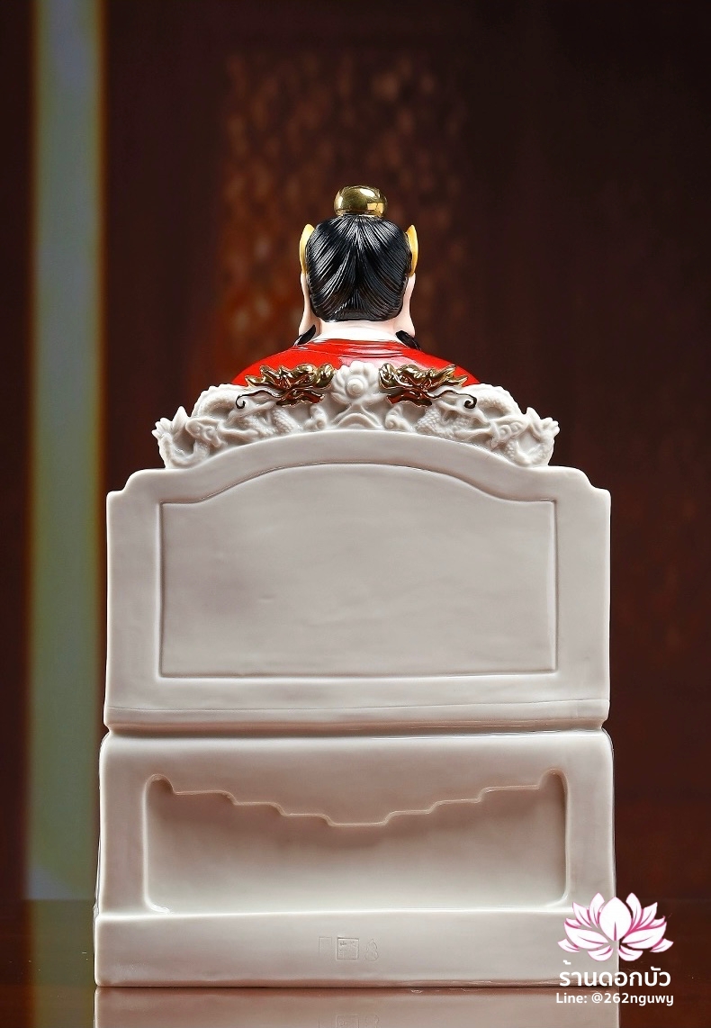 เตียวเทียนซือ เตียวฮู้เทียนซือ จางเทียนซือ ปางนั่งบัลลังก์มังกร งานกระเบื้องฮกเกี้ยน ขนาด 12/16 นิ้ว