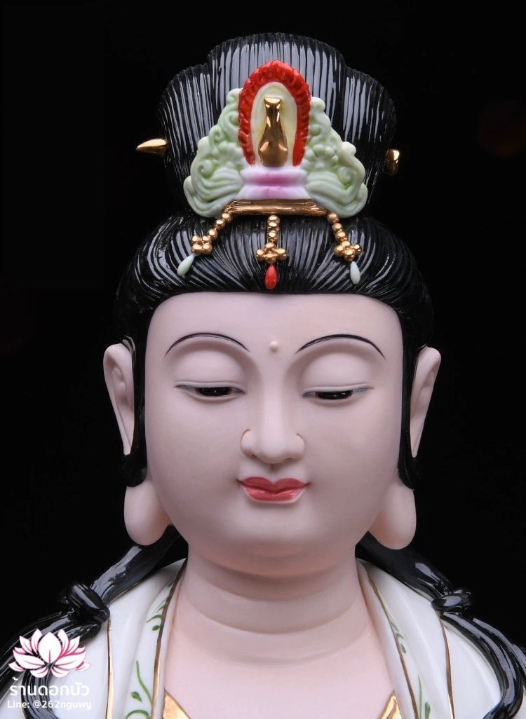 พระพุทธเจ้า (พระยูไล) พระโพธิสัตว์กวนอิม (กวนอิมผ่อสัก) พระมหาสถามปราปต์โพธิสัตว์ (ไต่ซีจี่ผ่อสัก) ขนาด 22/24/26 นิ้ว