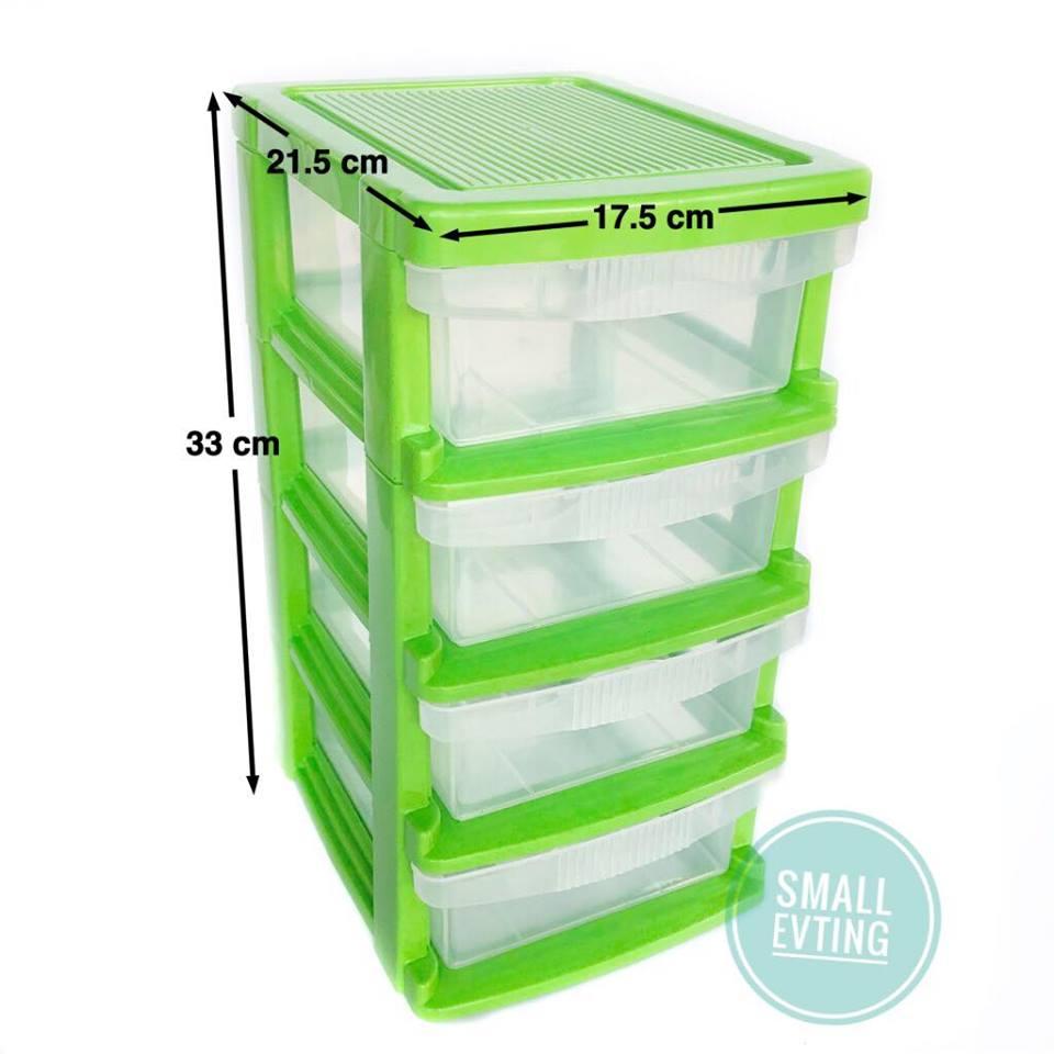 Small Evting ลิ้นชัก พลาสติก 712-4 รุ่นเล็ก 4 ชั้น ลิ้นชักเอนกประสงค์