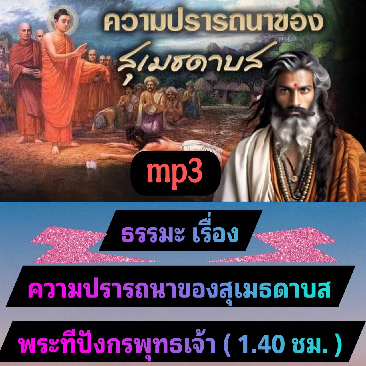 [พรเทวะ] แฟลชไดร์ฟ USb mp3 ธรรมะ เรื่อง ความปรารถนาของสุเมธดาบส พระทีปังกรพุทธเจ้า (1.40 ชม.) พิกัด https://www.lazada.co.th/products/i5746472843.html?spm=a1zawg.24863640.table_online_product.1.54b11e13qLUmjb ใช้กับเครื่องเล่น USB/mp3 ทุกชนิดหรือเปิดฟังใน