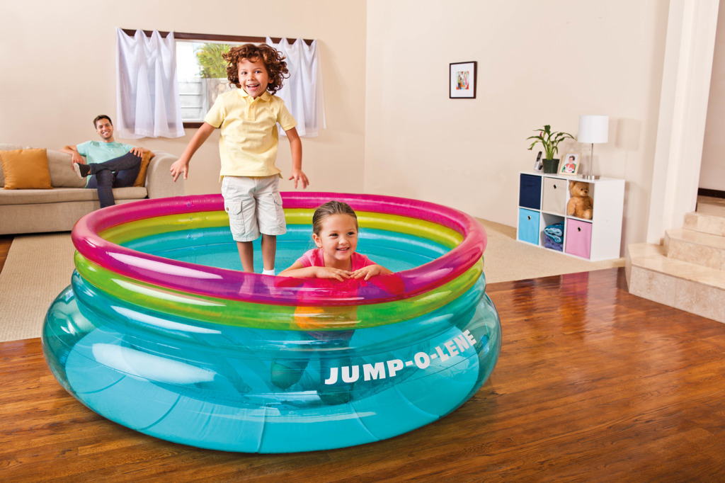 Intex Jump O Lene Ring Bounce Kids 48267 เบาะกระโดดจั๊มโอลีนสีเหลือง รุ่น 48267