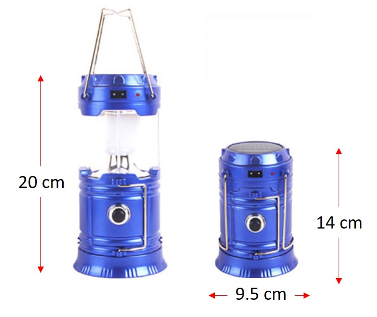 โคมไฟLED 6 +1 ชาร์ตไฟฟ้า 110-220 โวลท์หรือแบบชาร์ตแสงอาทิตย์สะดวกพกเดินทางสินค้าพร้อมส่ง