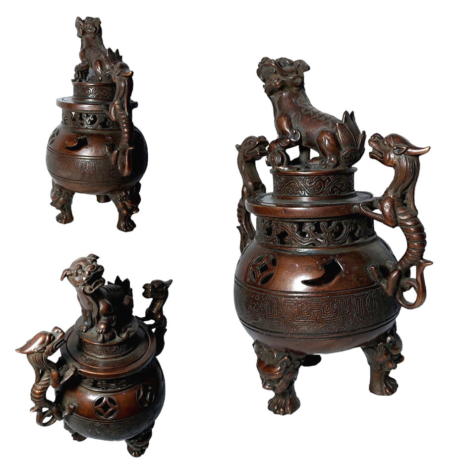 เตากำยาน ที่จุดกำยาน ของตกแต่งบ้านสไตล์จีน