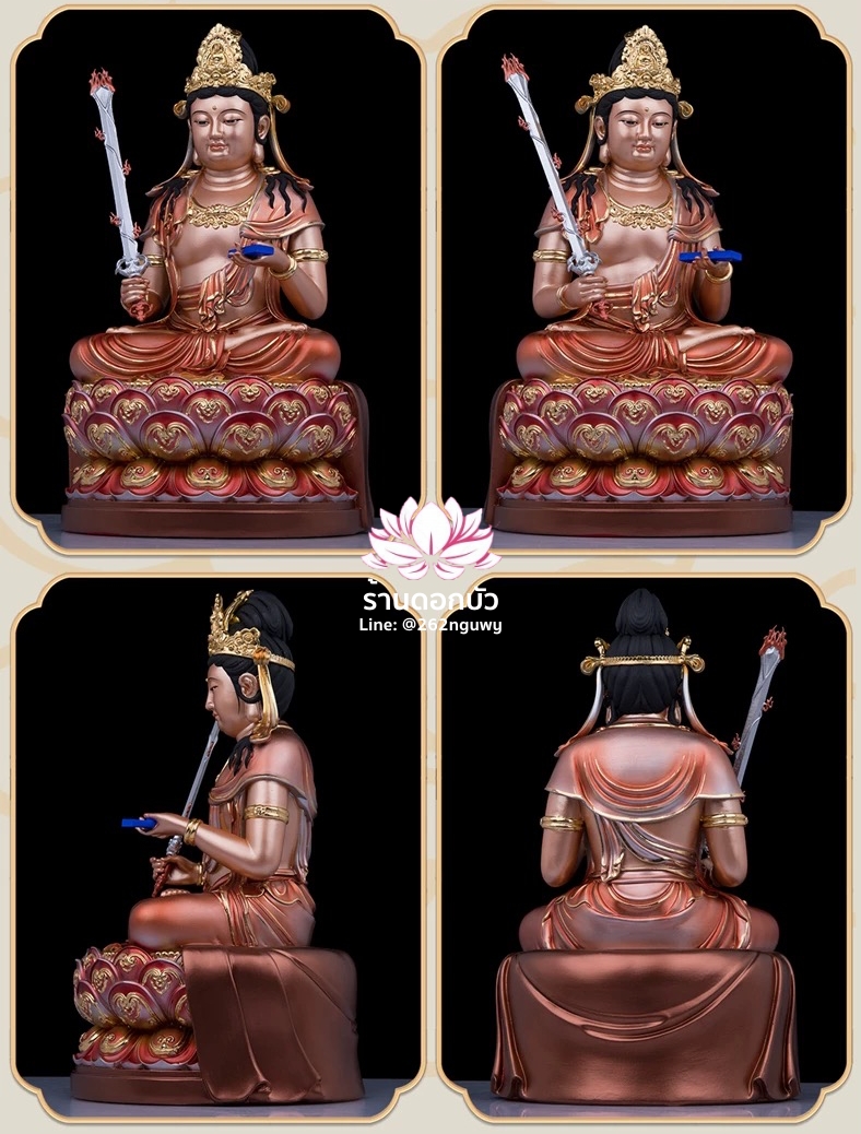 อัษฏมหาโพธิสัตว์ พระโพธิสัตว์แปดพระองค์ งานเรซิ่นคุณภาพสูง ขนาด 16 นิ้ว