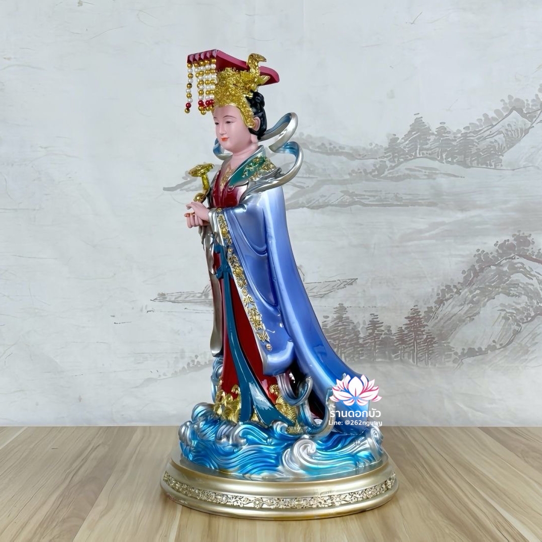 หม่าโจ้ว ม่าจ้อโป๋ เทียนส่งเซ่งโบ้ เทียนโหวเซี่ยบ้อ ปางยืน งานเรซิ่น ขนาด 12/16/19 นิ้ว