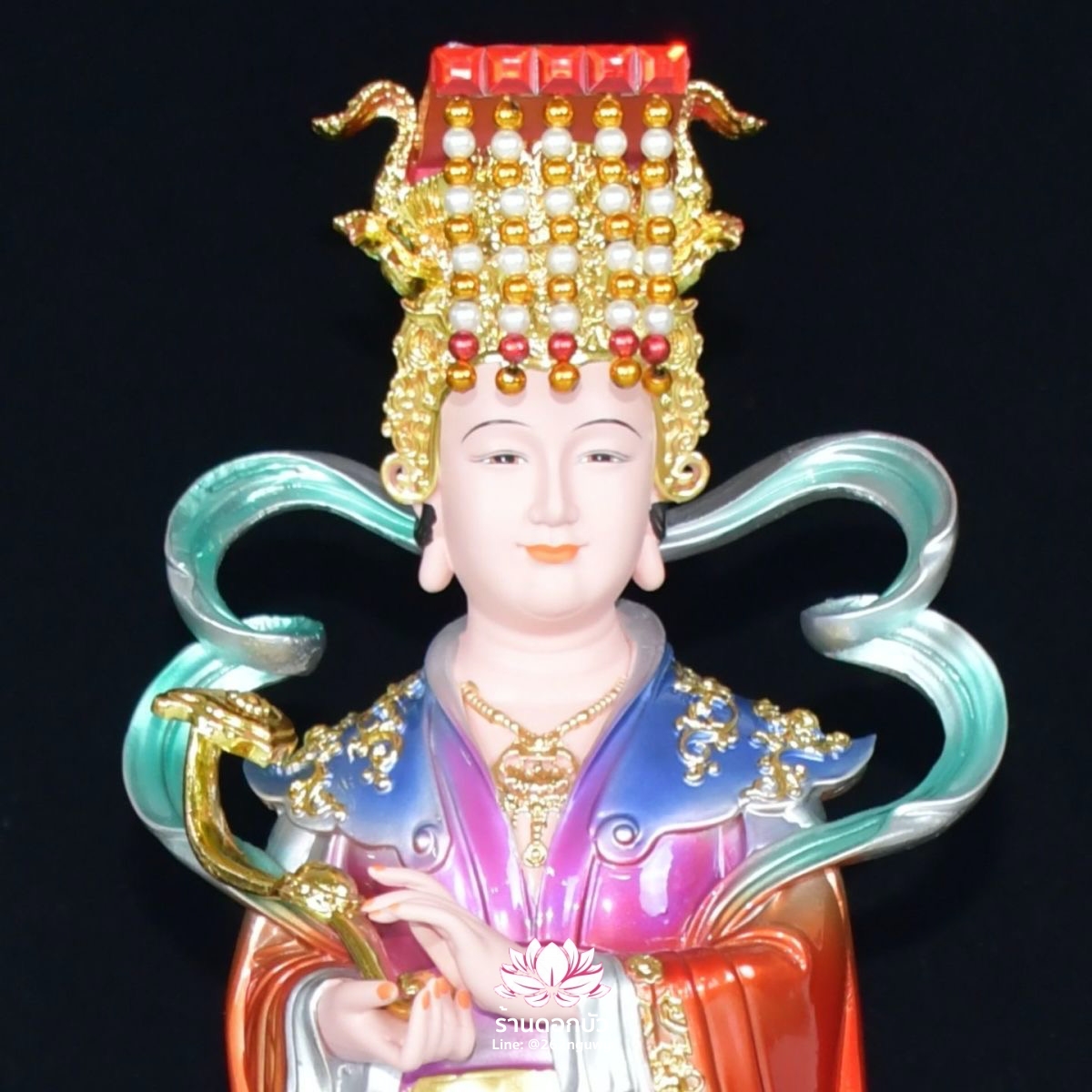 หม่าโจ้ว ม่าจ้อโป๋ เทียนส่งเซ่งโบ้ เทียนโหวเซี่ยบ้อ ปางยืน งานเรซิ่น ขนาด 12/16/19/26 นิ้ว