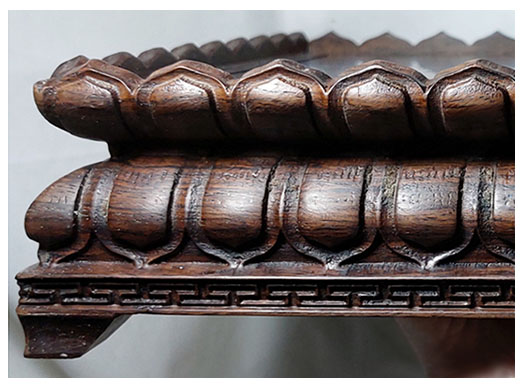 กี๋ ฐานบัว ฐานพระ สไตล์จีน สี่เหลี่ยมจัตุรัส ท๊อป19cm