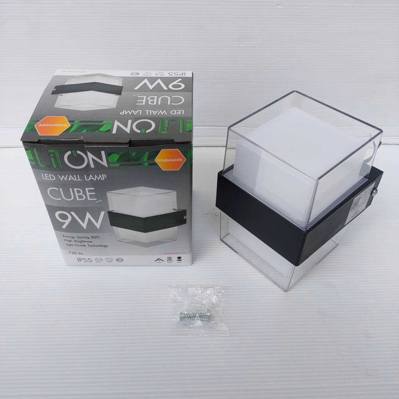 LiTON โคมติดผนัง รุ่น CUBE แบบเหลี่ยม และ กลม LED 9w แสงวอร์ม โคมผนัง โคมภายนอก โคมกันน้ำ โคมไฟ โคมไฟผนัง โคม โคมติดกำแพง