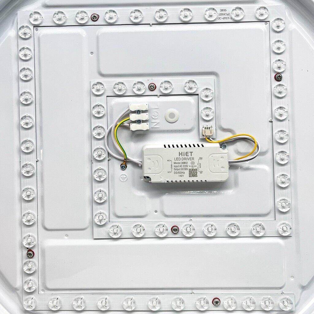 HiET 2ชั้น โคมไฟเพดาน 36W 3แสงใน 1 โคม โคมเพดานกลม LED 3 Color โคมไฟ โคมซาลาเปา โคม โคมเพดาน