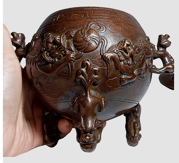 เตากำยาน กระถางกำยาน กระถางธูป ทองเหลืองสไตล์จีน