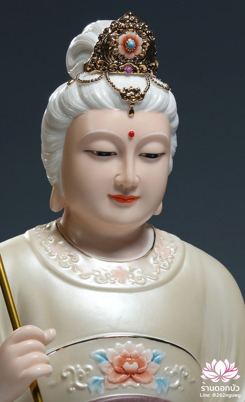 อ๋องโบ้เหนียวเหนียว กิมบ้อหงวนกุน หรือซีหวังหมู่ ปางประทับนั่งบัลลังก์บนภูเขาไท้ซาน ขนาด 12/16/19 นิ้ว