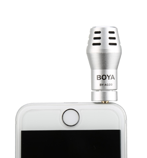 ไมค์โครโฟน ไมค์อัดเสียง Boya Iphone Ipad BY-A100
