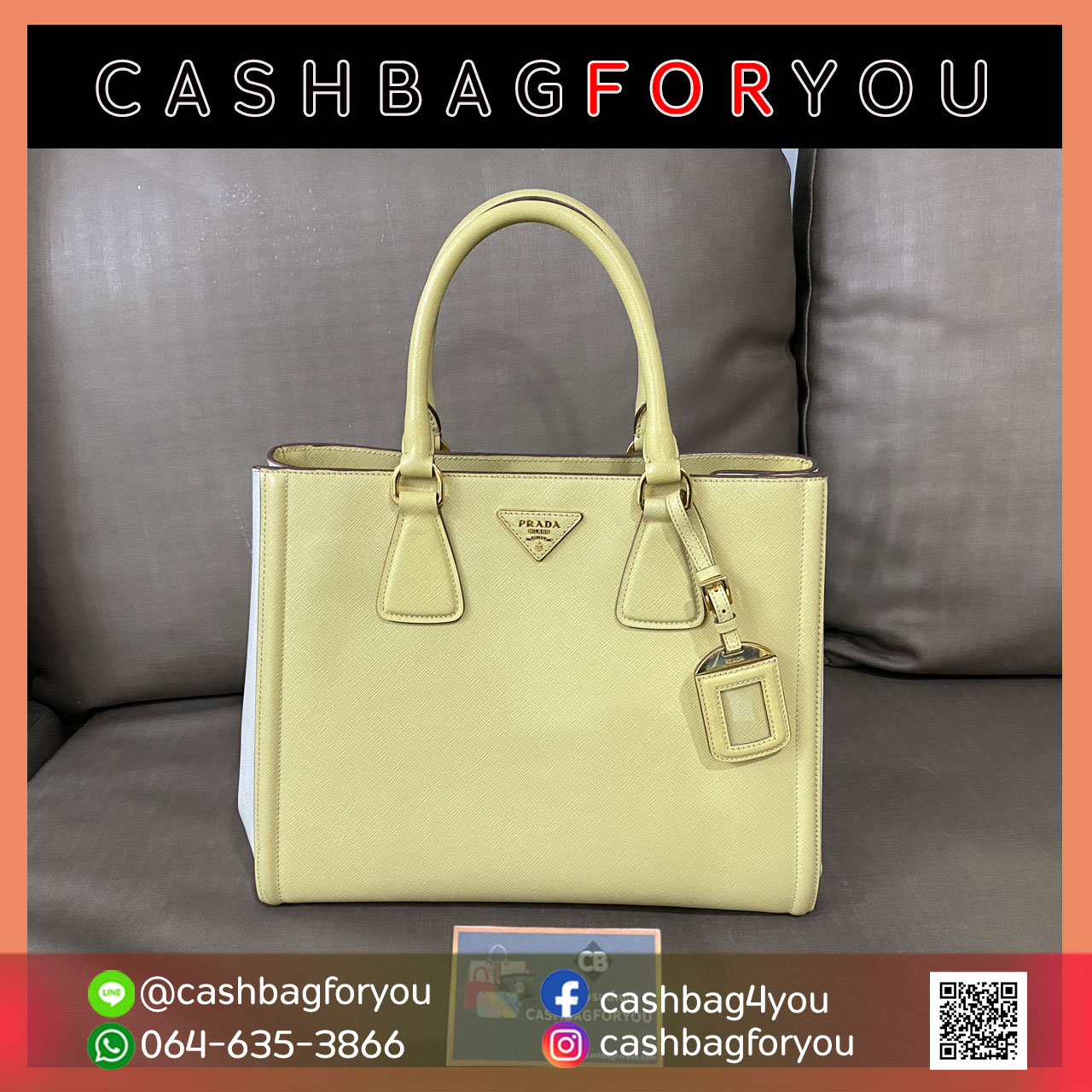 รับซื้อกระเป๋าแบรนด์เนม Prada saffiano