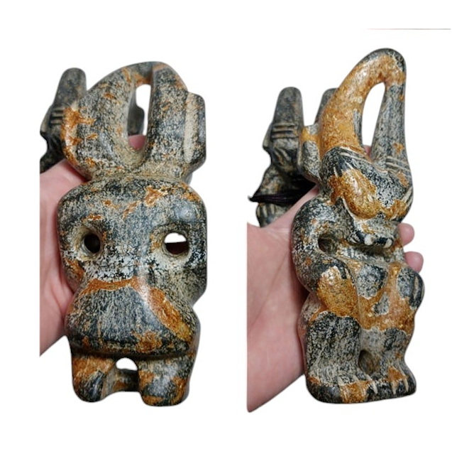 รูปปั้นหิน เทวรูปหิน หินรูปเอเลี่ยนต่างๆ (หินแม่เหล็กดูดติด)