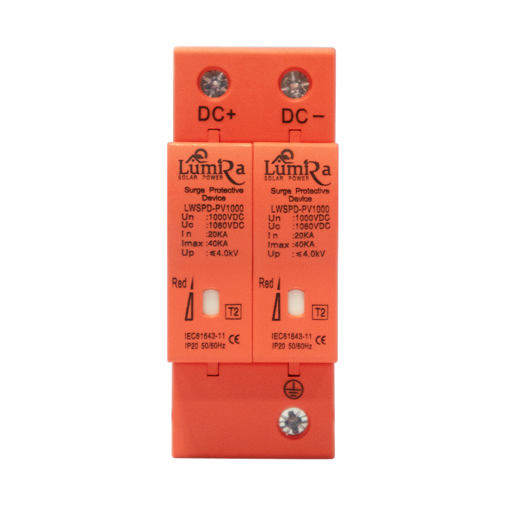 Lumira ไฟDC กันฟ้าผ่า กันไฟกระชาก 2P DC 1000V Surge Protective 40kA อุปกรณ์ลดความเสียหาย ไฟฟ้ากระแสตรง โซล่าเซล