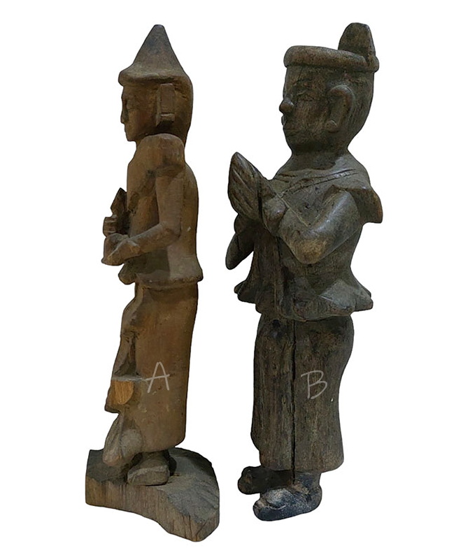 ตุ๊กตาไม้เก่าศิลป์พม่า งานเก่า ขายแยก