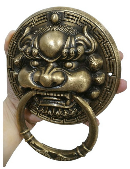 มือดึง มือเคาะหน้าสิงห์14cm-แบบห่วงมีลาย