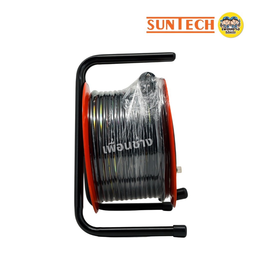 SUNTECH ล้อเก็บสายไฟ มอก. รุ่น AD-THERMAL สวิตซ์ สาย 3x1.5 3x2.5 16A 3600W ปลั๊กพ่วง 3 ขากลม ล้อสายไฟ