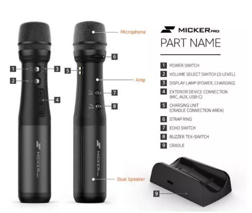 mickerpro ไมค์โครโฟนพกพา เอนกประสงค์ 10W