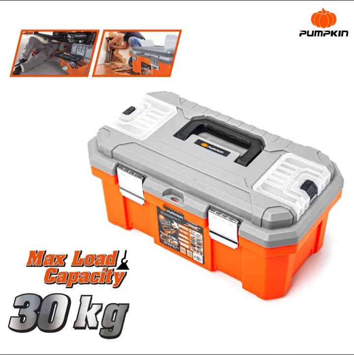 PUMPKIN XTREME กล่องเก็บเครื่องมือช่าง รุ่น ช่องเก็บอุปกรณ์ถอดได้ พร้อมสเกลบนฝา 15 / 18 / 20 นิ้ว กล่องเครื่องมือ กล่องเก็บเครื่องมือ