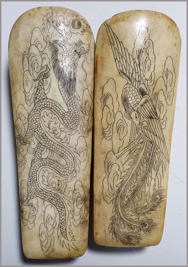 (คู่)โลงจิ๋ว กิมปั่ง หีบมงคล ลายหงส์และมังกร