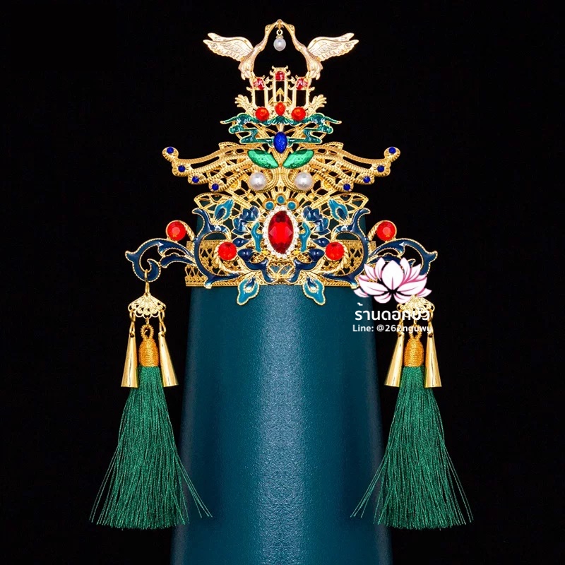 หมวกเทพเจ้าฝ่ายหญิง หมวกเทพนารี หมวกเทวนารี หมวกพระโพธิสัตว์กวนอิม หมวกพระจีน หมวกกิมซิ้น