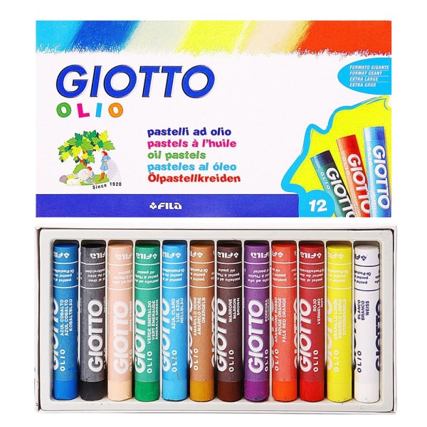 สีชอล์คจัมโบ้ OIL PASTEL 12 สี - Giotto