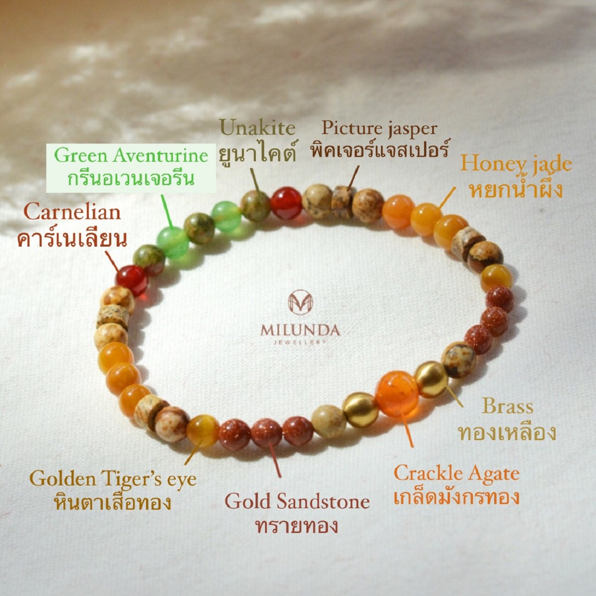 กำไลหินเสริมทรัพย์มั่งคั่ง สำหรับผู้ที่เกิดวันจันทร์มี 2 แบบ