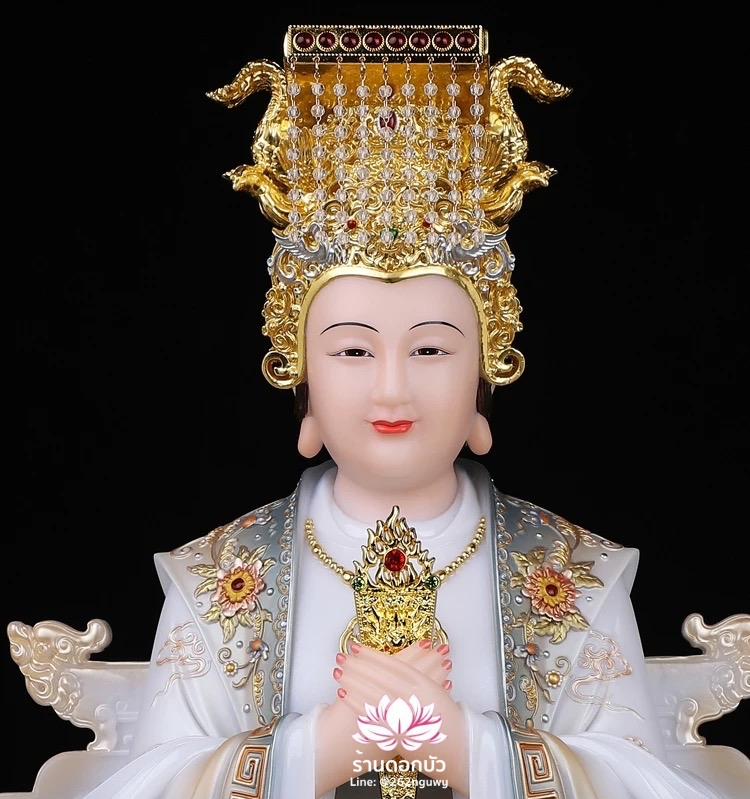 หม่าโจ้ว ม่าจ้อโป๋ เทียนส่งเซ่งโบ้ เทียนโหวเซี่ยบ้อ งานหินอ่อนคุณภาพสูง ขนาด 12/16 นิ้ว