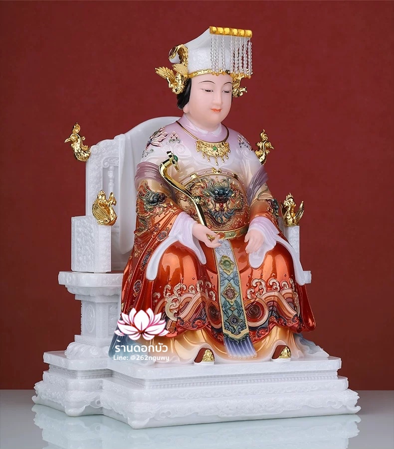 หม่าโจ้ว ม่าจ้อโป๋ เทียนส่งเซ่งโบ้ เทียนโหวเซี่ยบ้อ งานหินอ่อนคุณภาพสูง ขนาด 12/16/19 นิ้ว