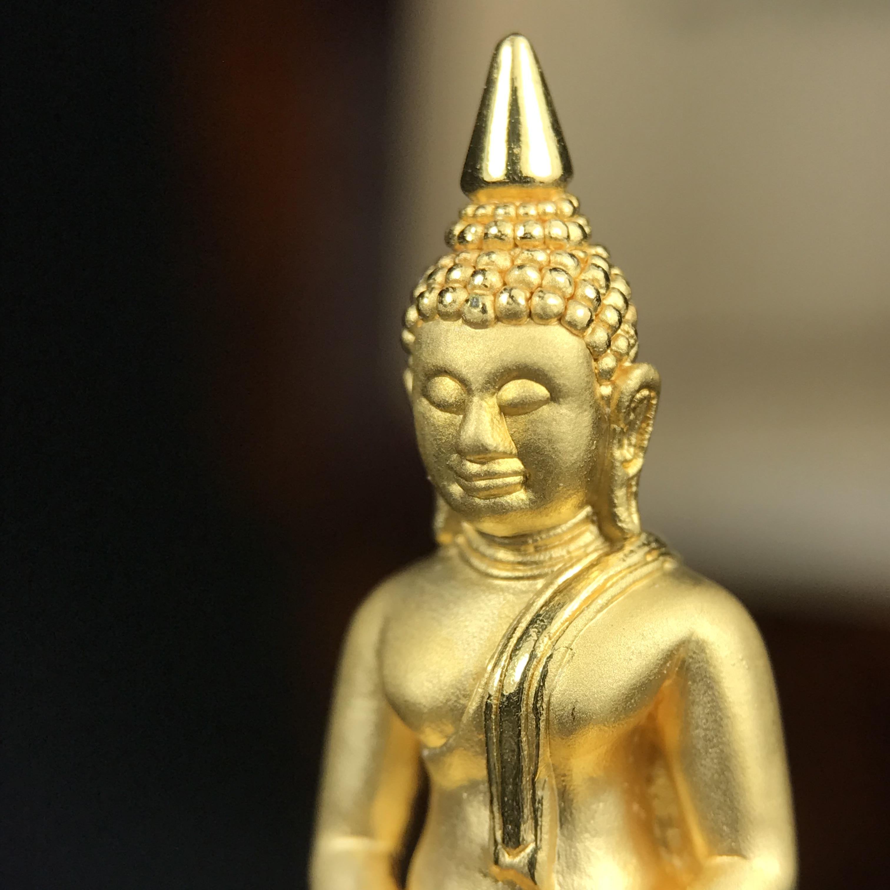 พระพุทธโสธร รุ่นสร้างอุโบสถหลังใหม่ พิธีพุทธาภิเษก ณ อุโบสถวัดโสธรวรารามวรวิหาร 18 พฤศจิกายน พ.ศ.2542 เนื้อสามกษัตริย์ องค์พระทองคำแท้ ฐานนาก ผ้าทิพย์ประดับเพชรแท้ หนักรวม 6.82g ขนาด 2.5x3.5 ซม.(องค์หมายเลข ๒๔๘)(พุธศิลป์สุดงดงาม อีกหนึ่งรุ่นยอดนิยม)หายาก