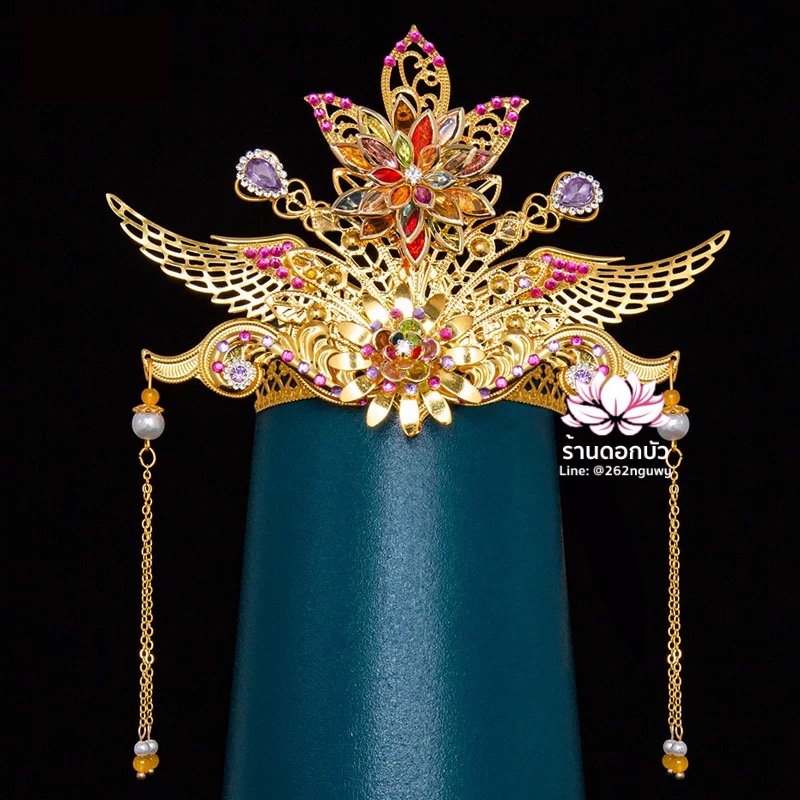 หมวกเทพเจ้าฝ่ายหญิง หมวกเทพนารี หมวกเทวนารี หมวกเจ้าแม่ หมวกพระหญิง หมวกกิมซิ้น หมวกพระจีน