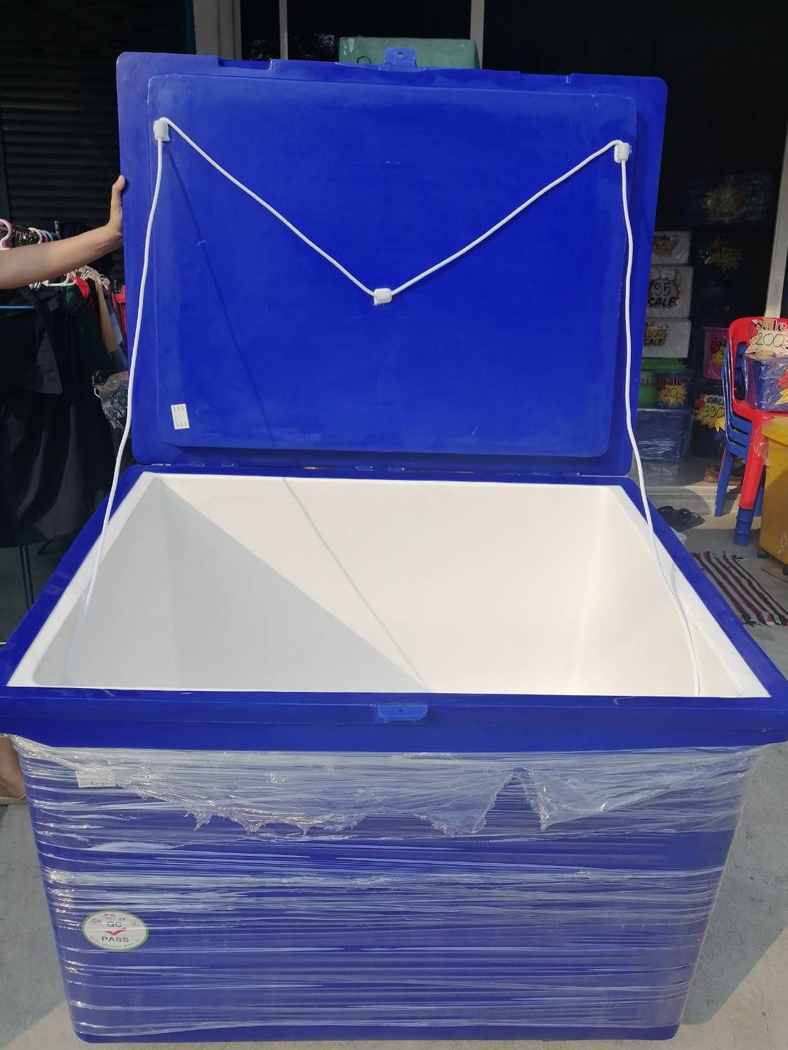 ถังแช่ฉลาม 500 ลิตร (สีน้ำเงิน)