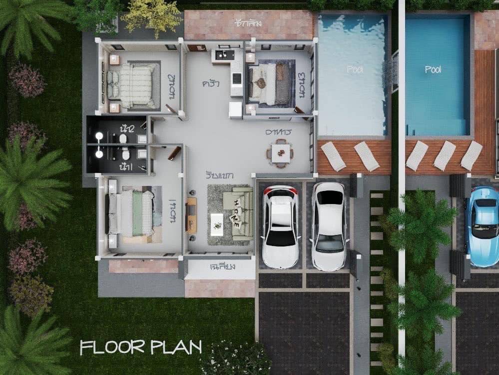 For Sales : Thalang, Brand New Thai Style Pool Villa, 3 bedrooms 2 bathrooms