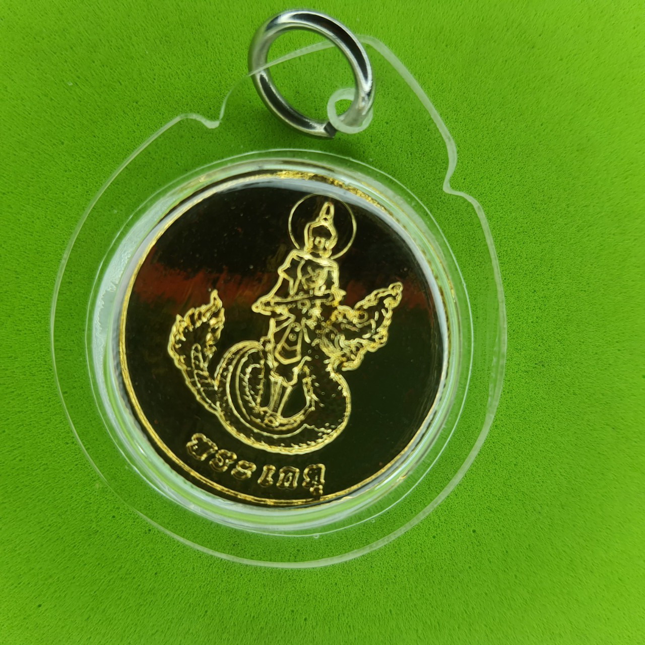 พระเครื่อง พระเกตุ พระเกตุเนื้อทองแดง ชุบทอง พระเกตุ12นักษัตร เลี่ยมกรอบ แก้ปีชง เสริมปีชง