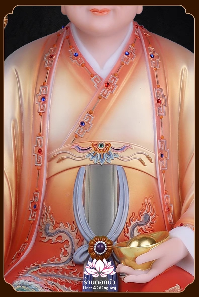 แปะกงแปะม่า ปุนเถ้ากงปุนเถ้าม่า เทพเจ้าที่จีน ประทับนั่งบัลลังก์มังกรคาบแก้ว งานหินอ่อนคุณภาพสูง ขนาด 12/16/19 นิ้ว